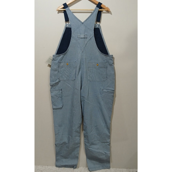 Duluth Rootstock Gardening Overalls Womens Large 31 Striped Utility Workwear - Picture 2 of 10